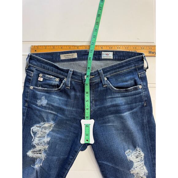 AG Adriano Goldschmied Jeans Women's 26 The Stilt Cigarette Roll Up Distressed - Picture 6 of 7